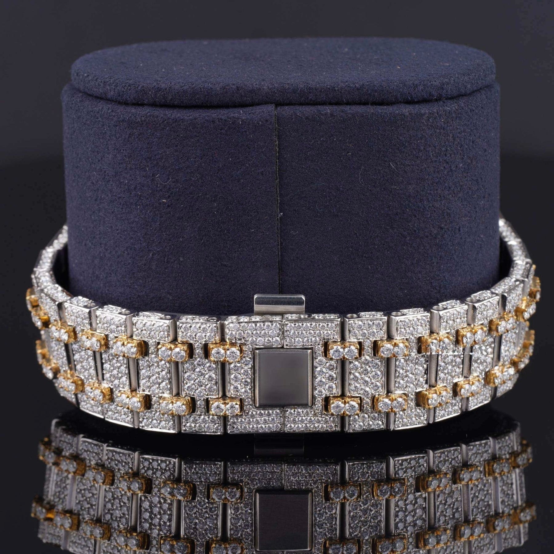 Fabulous Iced Out Automatic Analog Diamond Moissanite Watch