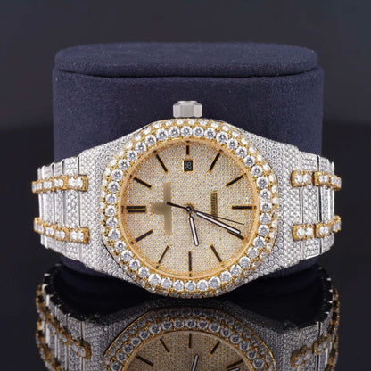 Fabulous Iced Out Automatic Analog Diamond Moissanite Watch