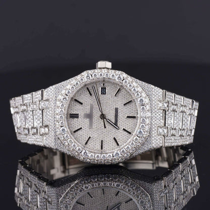 Awesome Automatic Sapphire Crystal Glass Moissanite Watch for Men