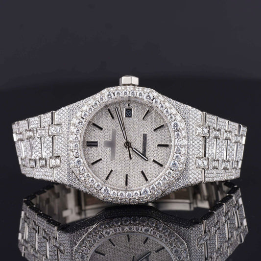 Awesome Automatic Sapphire Crystal Glass Moissanite Watch for Men