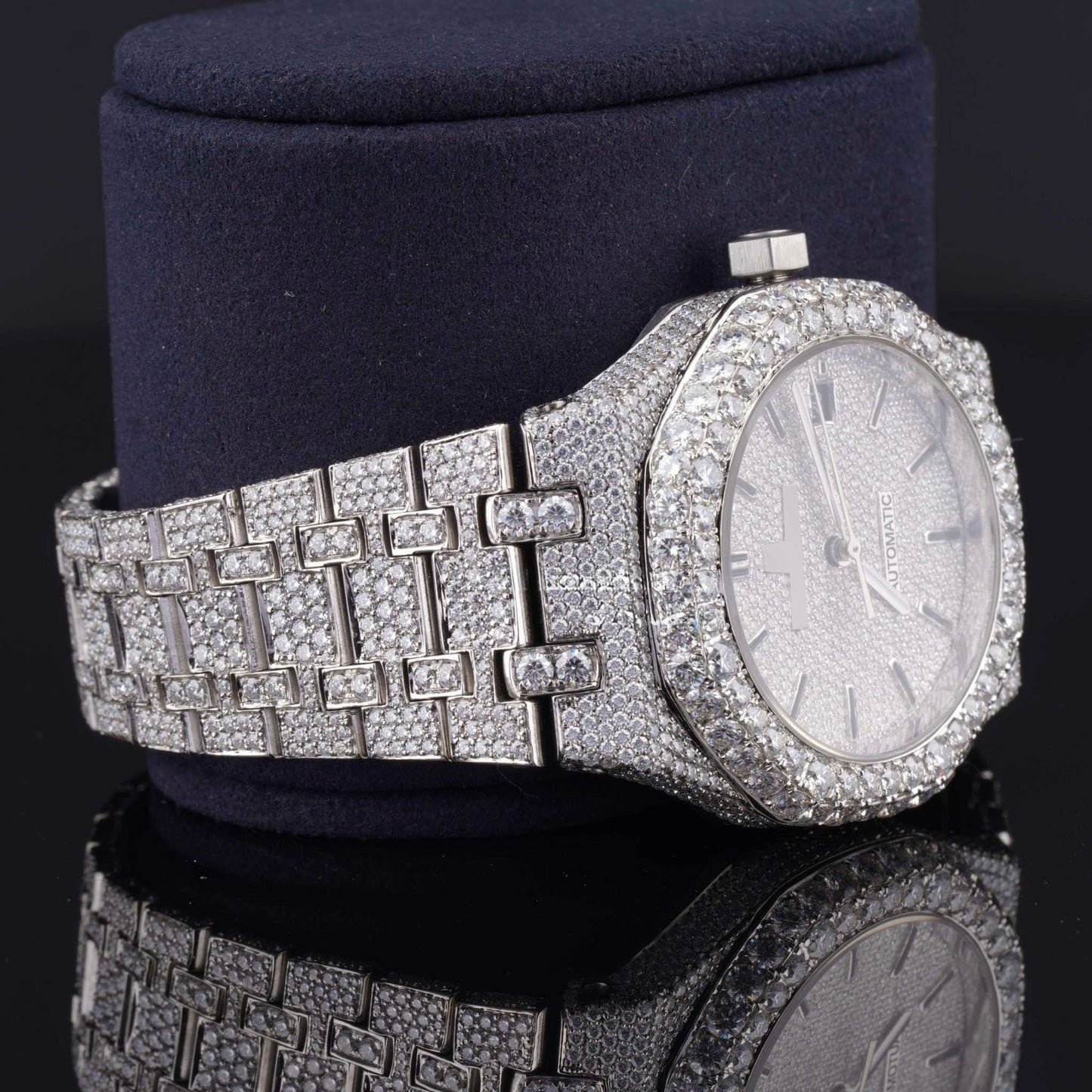 Awesome Automatic Sapphire Crystal Glass Moissanite Watch for Men