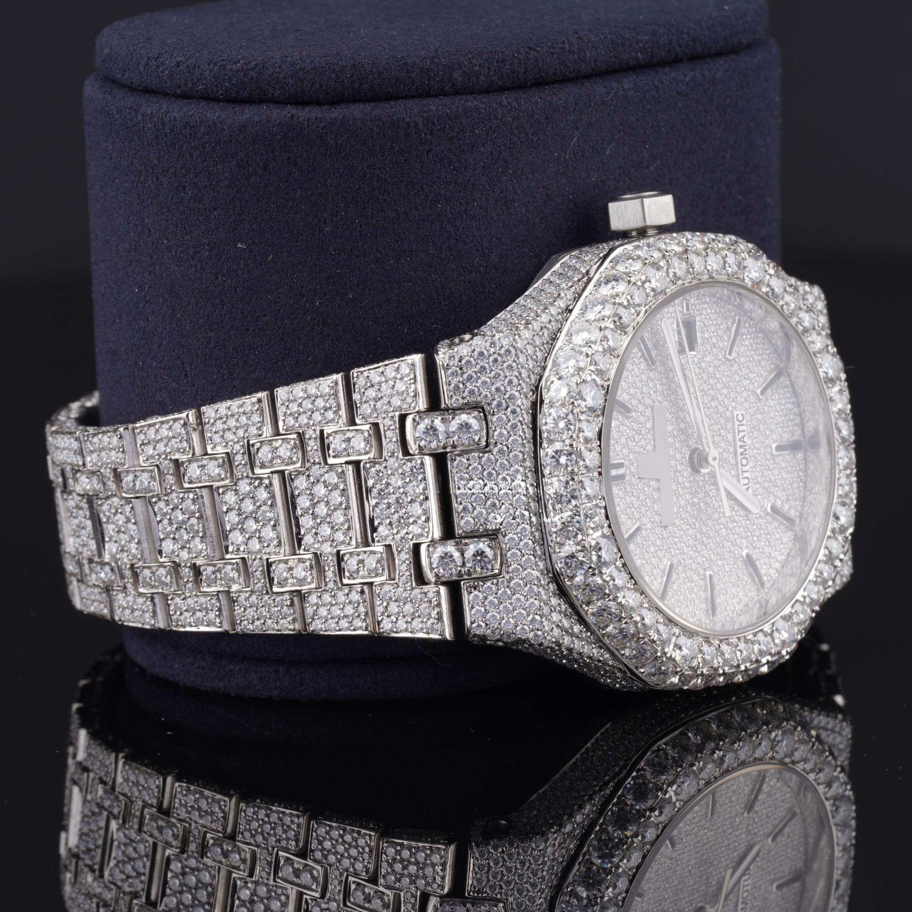 Awesome Automatic Sapphire Crystal Glass Moissanite Watch for Men