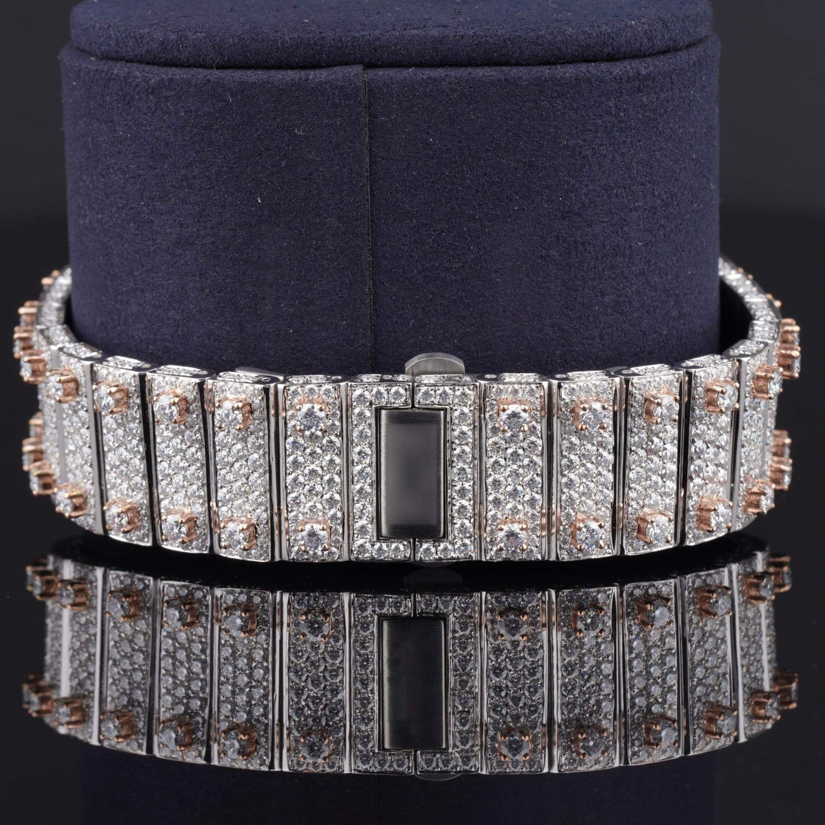 Fully Automatic Unique Iced Out Moissanite Watch
