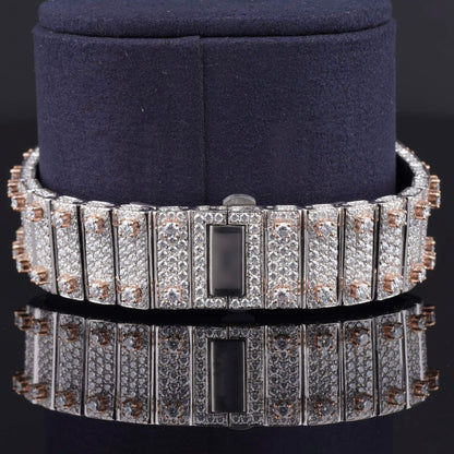 Fully Automatic Unique Iced Out Moissanite Watch