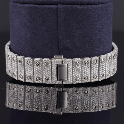 Casual Fully Iced Out Automatic Moissanite Men’s Watch