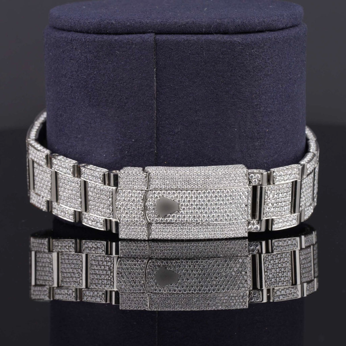 Full Iced Out Diamond Automatic Moissanite Oyster Roman Dial Watch