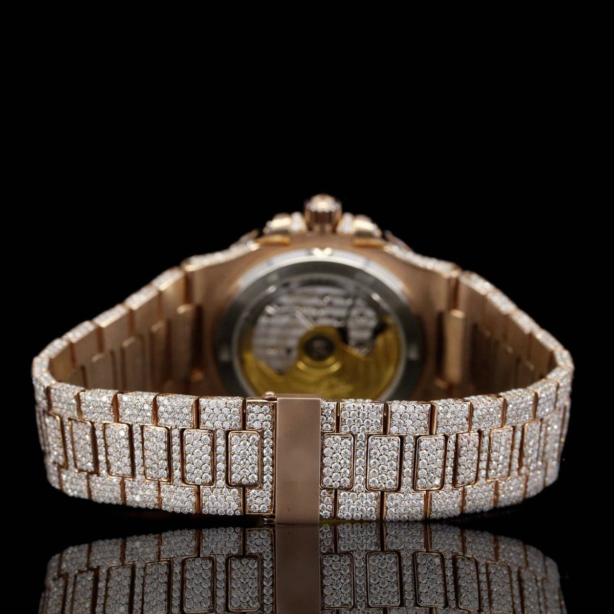Automatic Moissanite Watch with Sapphire Crystal for Men