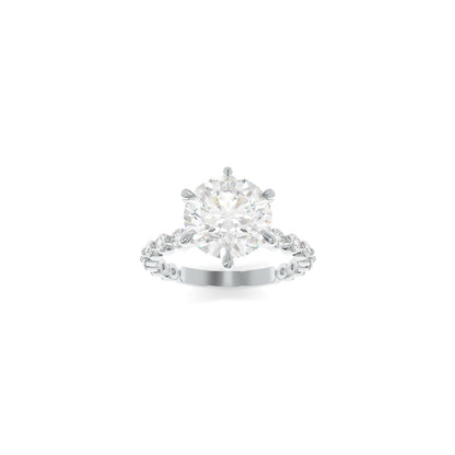 Jennie Ring - 9.5mm H&A Round TTG Moissanite