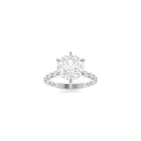 Jennie Ring - 9.5mm H&A Round TTG Moissanite