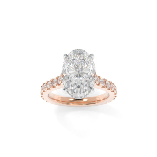 Jessie Ring - 12x8mm Modern Oval TTG Moissanite