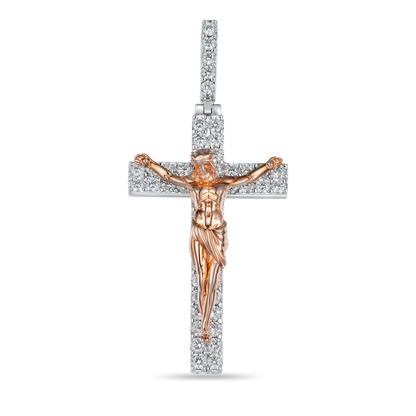 Elegant Crucifixion of Jesus Moissanite Pendant – Small