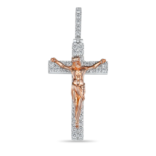 Elegant Crucifixion of Jesus Moissanite Pendant – Small