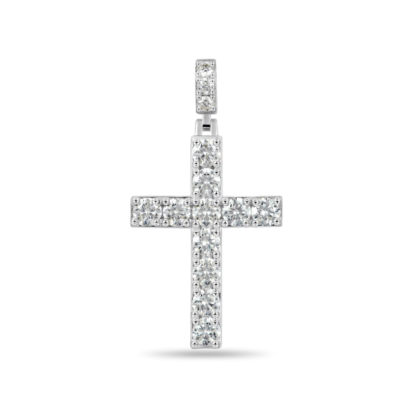 Luxury Blessed Mary Halo Winged Moissanite Pendant