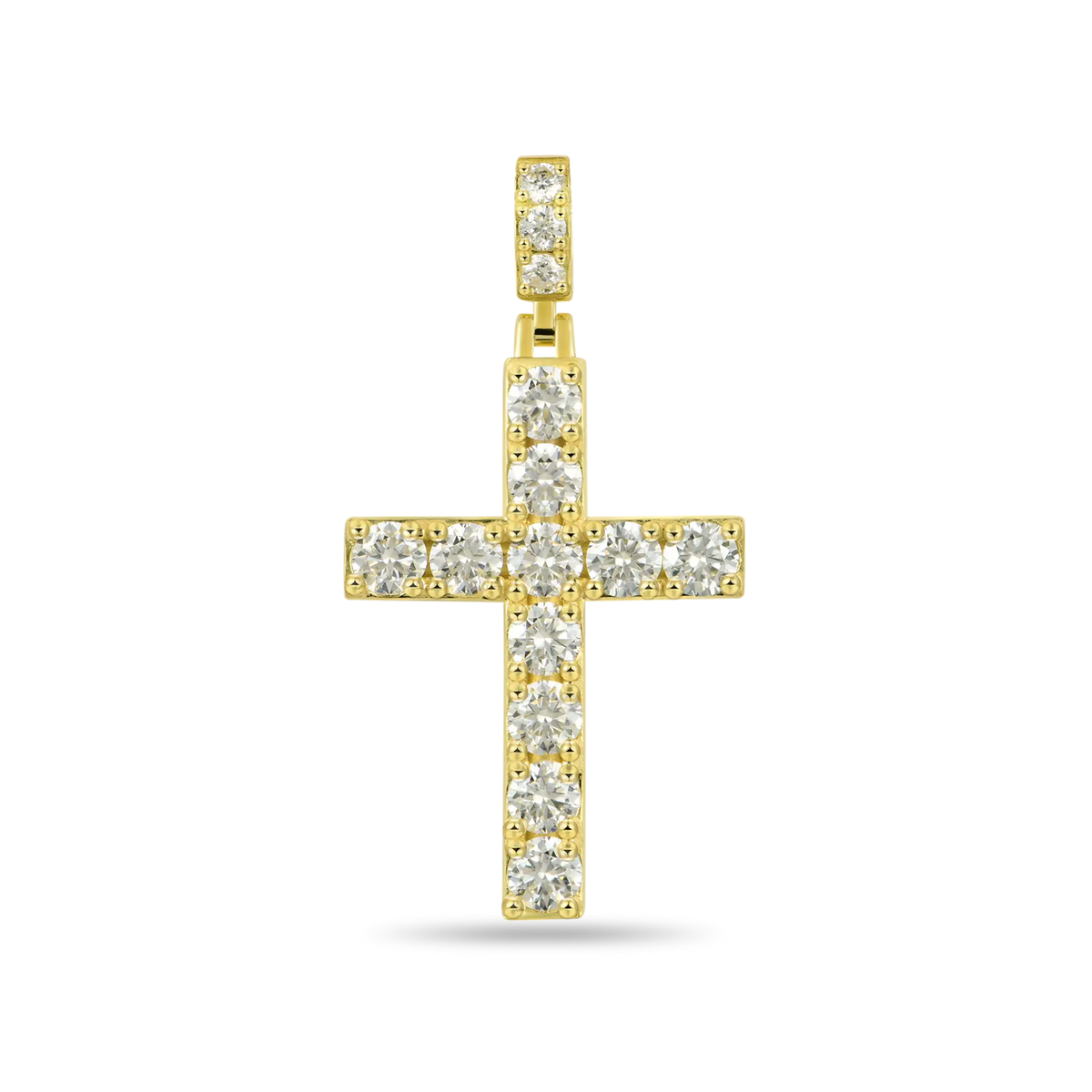 Luxury Blessed Mary Halo Winged Moissanite Pendant