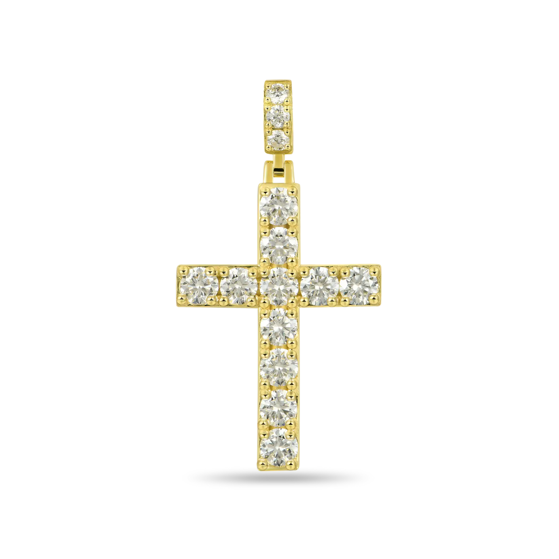 Luxury Blessed Mary Halo Winged Moissanite Pendant