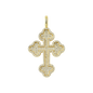 Luxury Round Cut Bottoni Moissanite Cross Pendant