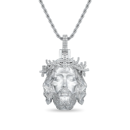 Diamond Jesus Piece Iced Moissanite Pendant