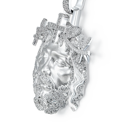 Diamond Jesus Piece Iced Moissanite Pendant
