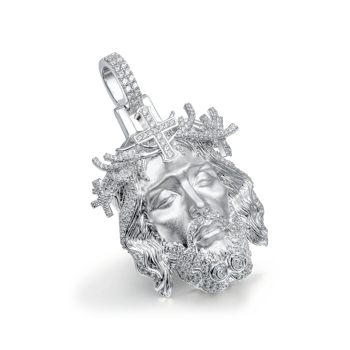 Diamond Jesus Piece Iced Moissanite Pendant