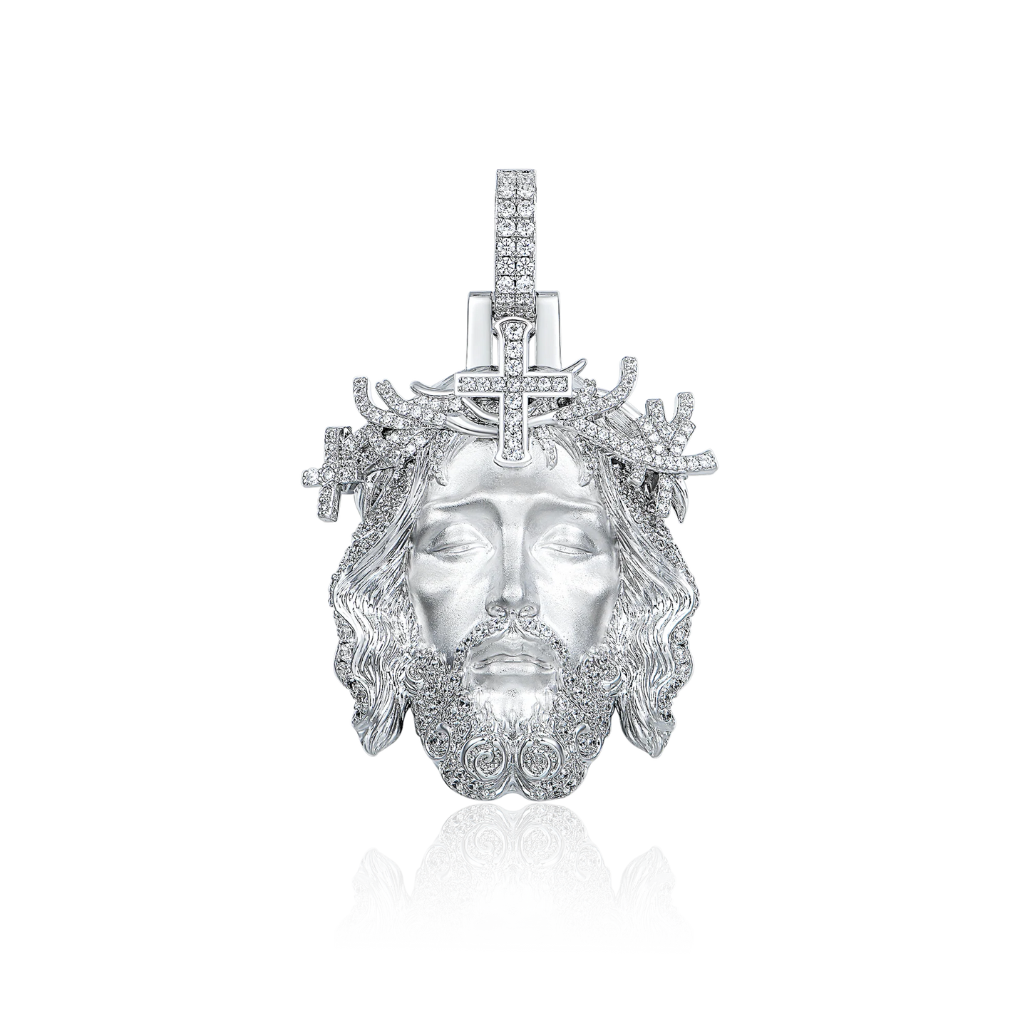 Diamond Jesus Piece Iced Moissanite Pendant