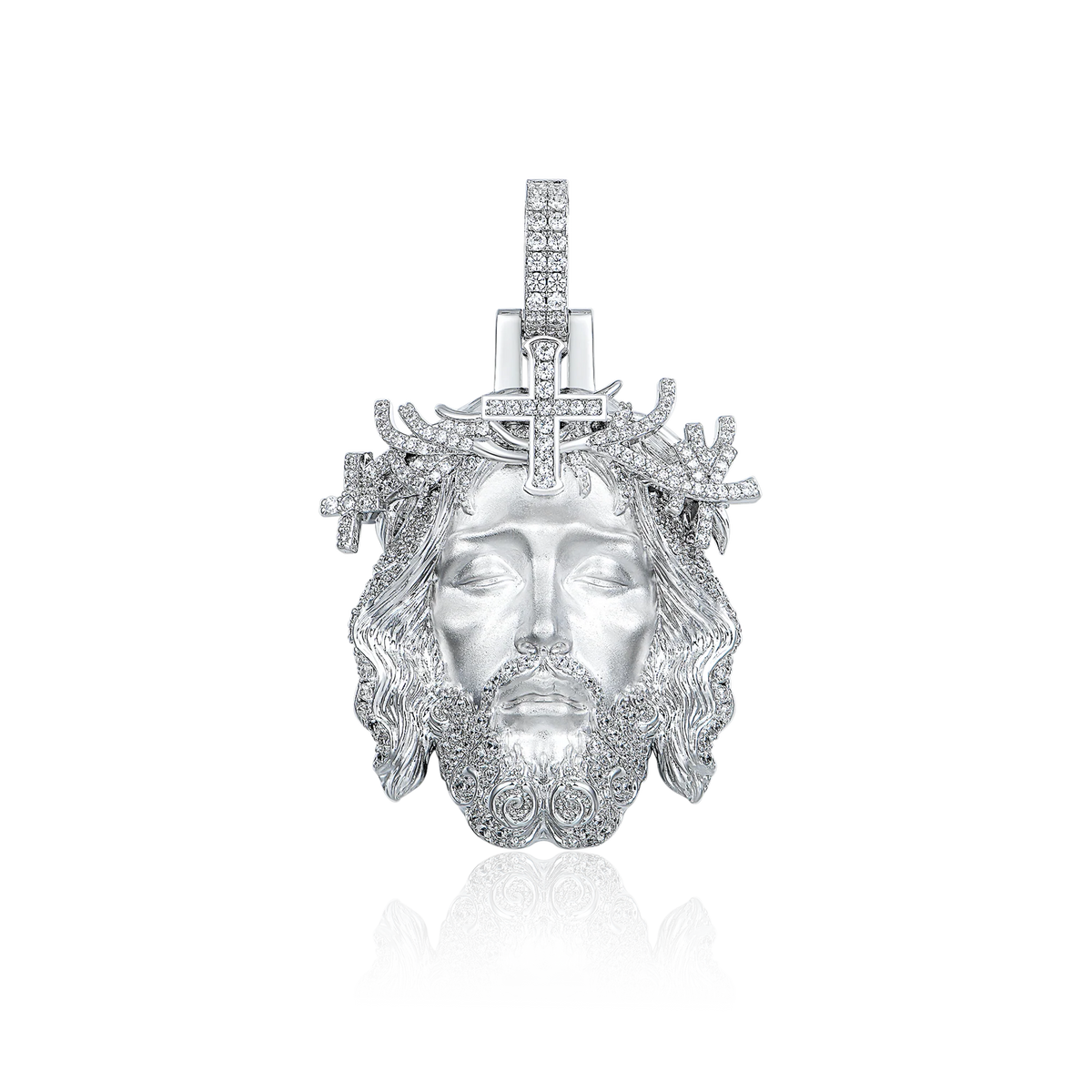 Diamond Jesus Piece Iced Moissanite Pendant