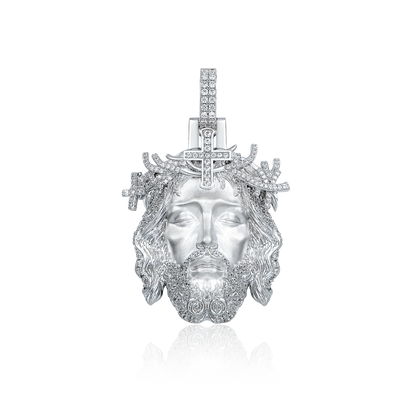 Diamond Jesus Piece Iced Moissanite Pendant