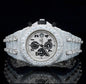 Two Tone Fully Iced Out Uniquely Crafted Automatic Moissanite Watch For Men
