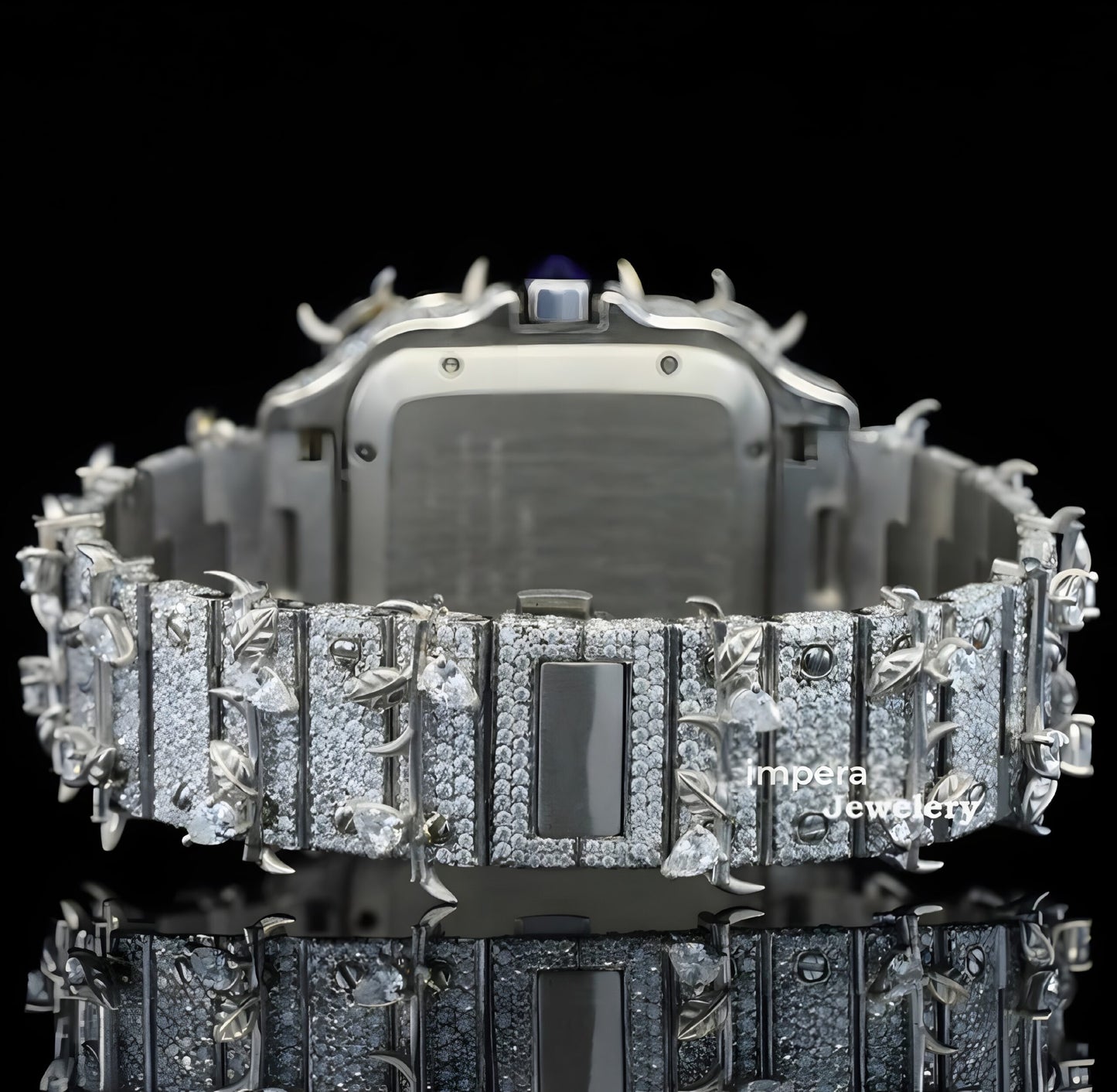 Beautiful Tree Branch Moissanite Automatic Watch For Men