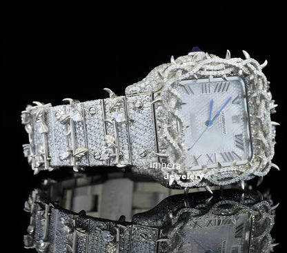 Beautiful Tree Branch Moissanite Automatic Watch For Men