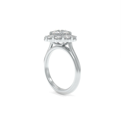 Poppy Ring Large - 7.5mm Round H&A TTG Moissanite