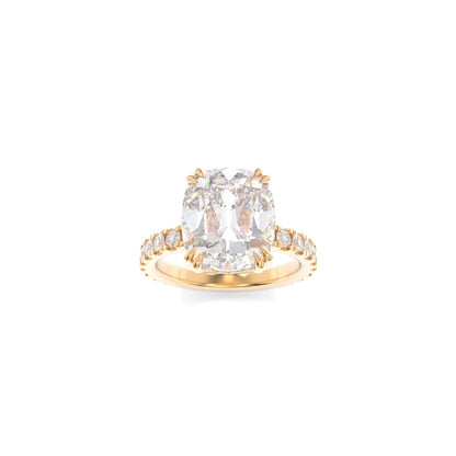 Rachel Ring - 9.5x8mm Old Mine Cushion TTG Moissanite