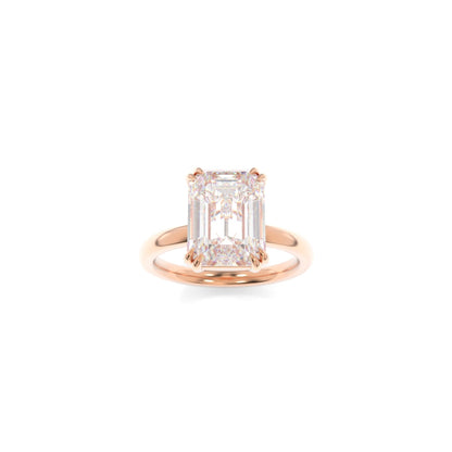 Rachel Solitaire - 9x6.5mm Emerald TTG Moissanite