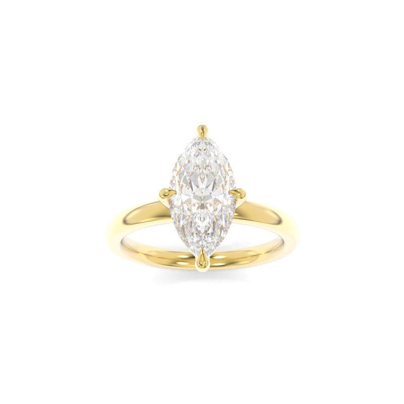 Rachel Solitaire - 14x7mm Marquise TTG Moissanite