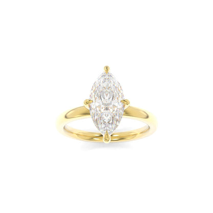 Rachel Solitaire - 14x7mm Marquise TTG Moissanite