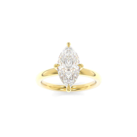 Rachel Solitaire - 14x7mm Marquise TTG Moissanite