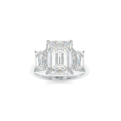 Samantha Solitaire - 9x7mm Emerald TTG Moissanite