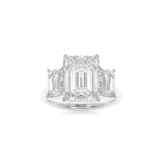 Samantha Solitaire - 9x7mm Emerald TTG Moissanite