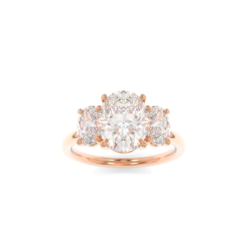Samantha Solitaire - 9x7mm Oval TTG Moissanite