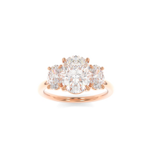 Samantha Solitaire - 9x7mm Oval TTG Moissanite