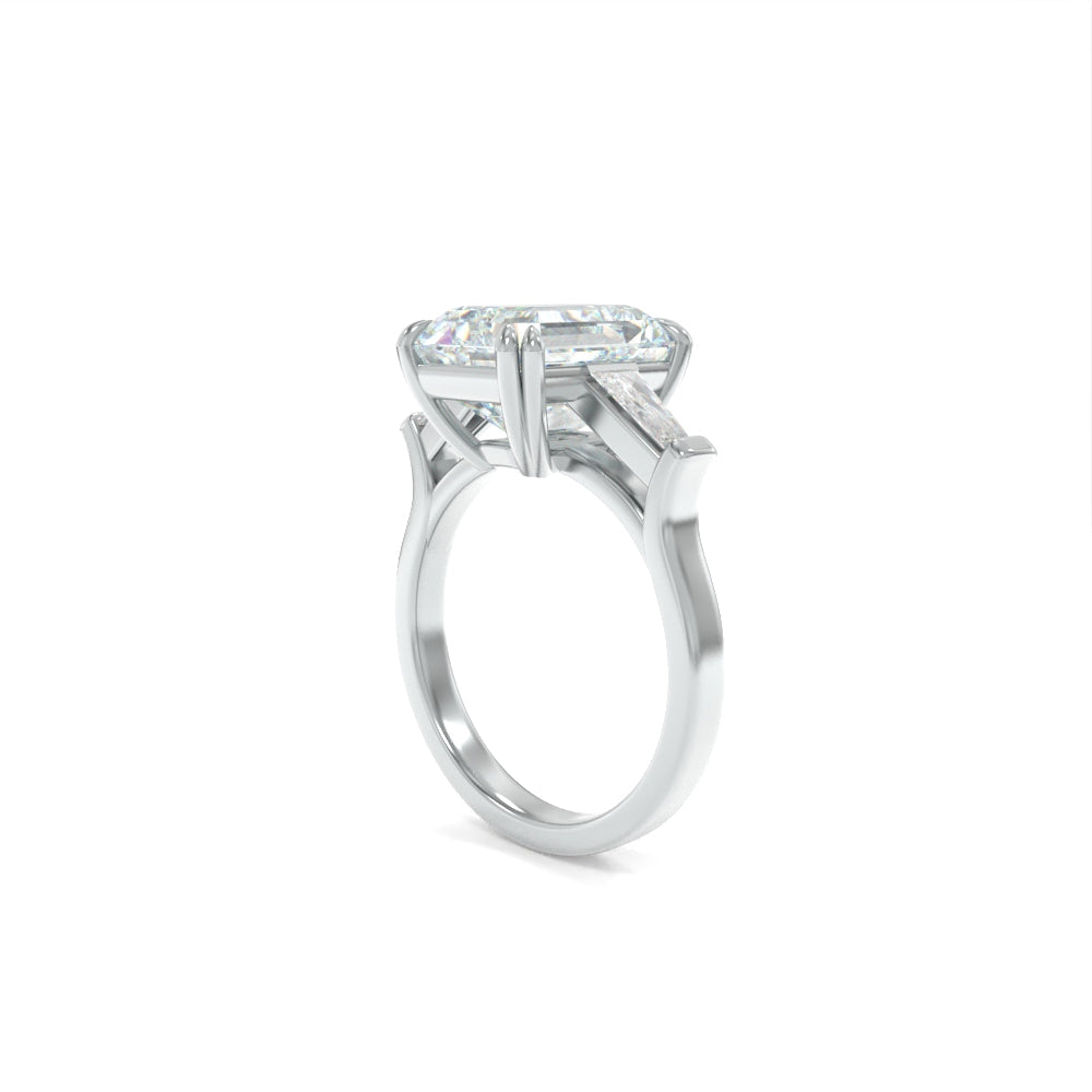 Scarlett Ring - 11x8mm Emerald TTG Moissanite