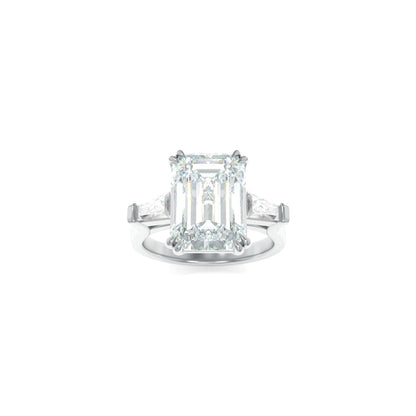 Scarlett Ring - 11x8mm Emerald TTG Moissanite