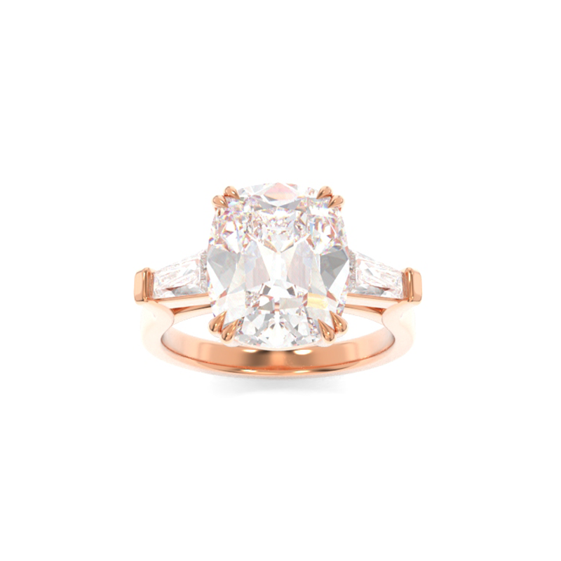 Scarlett Ring - 9.5x8mm Old Mine Cushion TTG Moissanite