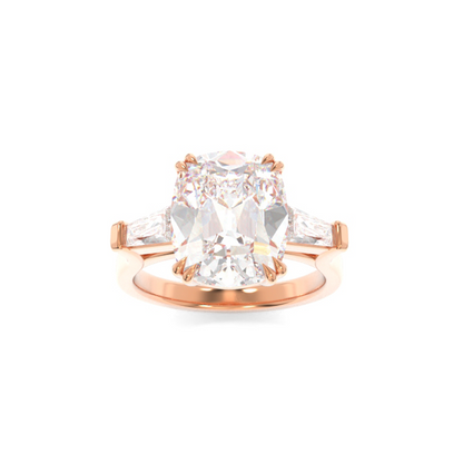 Scarlett Ring - 9.5x8mm Old Mine Cushion TTG Moissanite