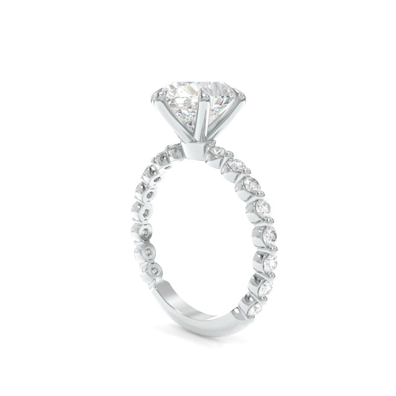 Jennie Ring - 10.5x8mm Oval TTG Moissanite