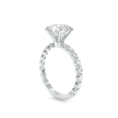 Jennie Ring - 10.5x8mm Oval TTG Moissanite