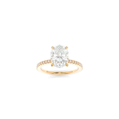 Tara Ring - 10.5x8mm Modern Oval TTG Moissanite