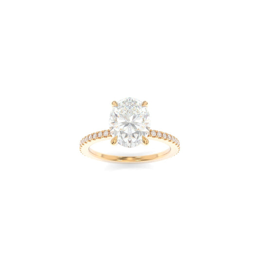 Tara Ring - 10.5x8mm Modern Oval TTG Moissanite