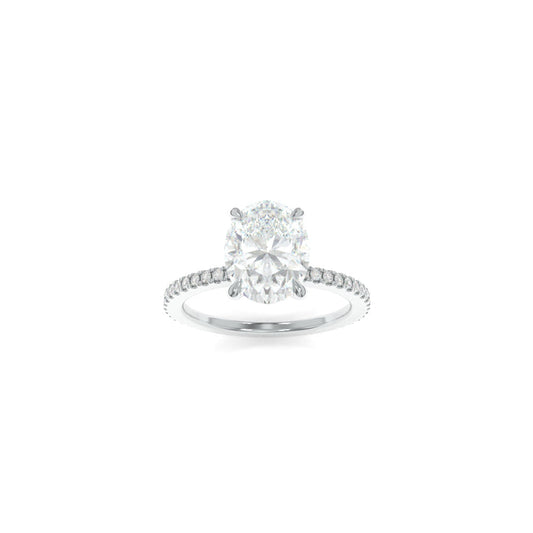 Tara Ring - 9x6.5mm Modern Oval TTG Moissanite