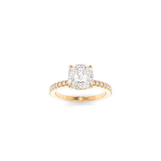 Taylor Ring - 8.5mm Modern Cushion TTG Moissanite