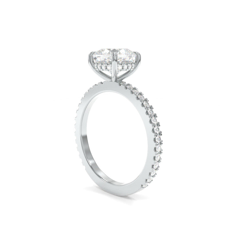 Taylor Ring - 10mm Cushion TTG Moissanite
